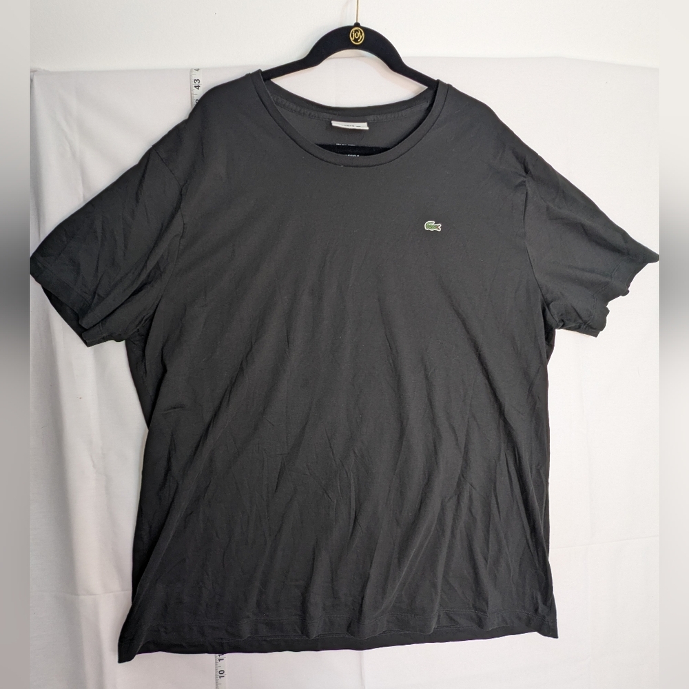 Lacoste Men's Black Pima Cotton Short Sleeve T-Shirt Size US 2XLB/FR9R
